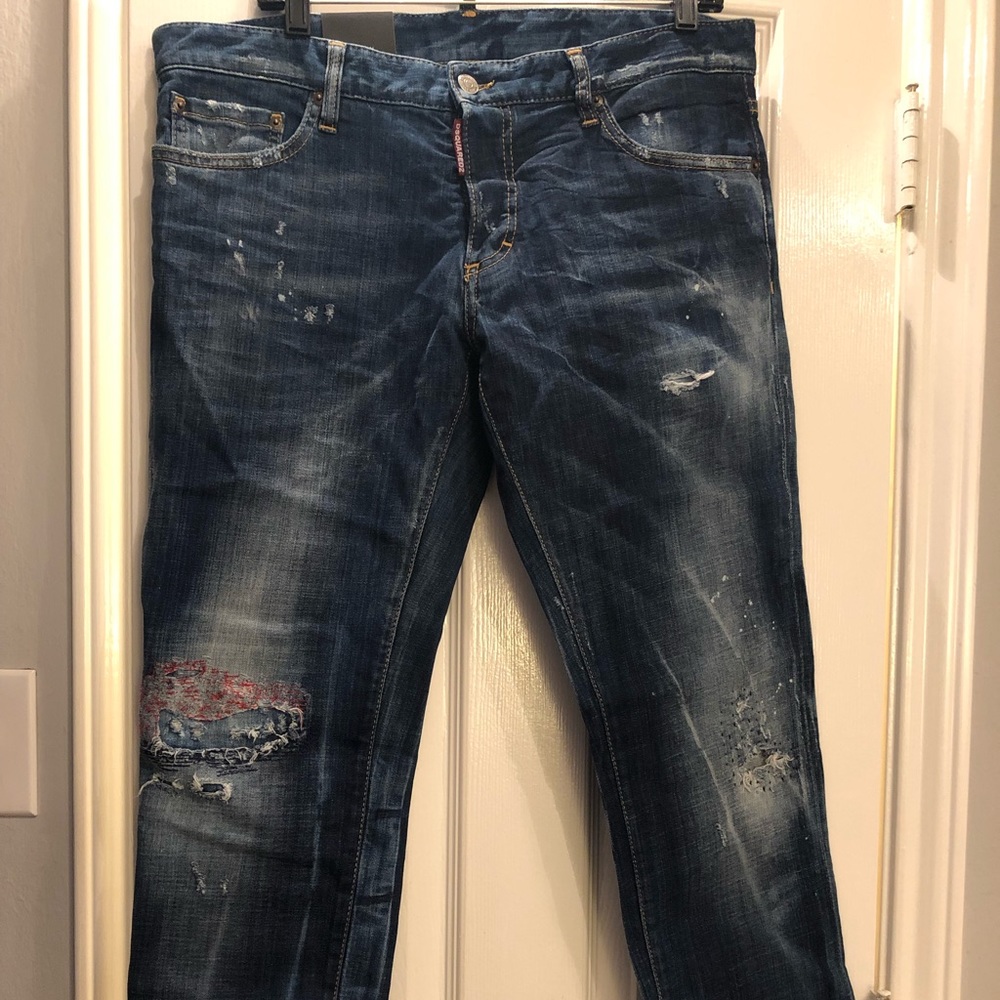 New Dsquared2 distress slim jeans